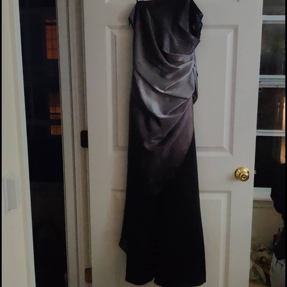 Black & grey ombre prom dress, size 7/8